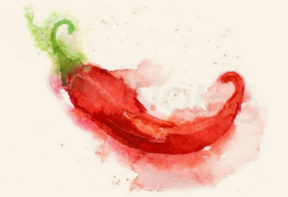 chili pepper watercolor image